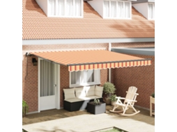 Vidaxl Toldo Retrátil Amarelo E Laranja 400 × 300 Cm
