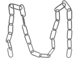 Corrente Decorativa De Metal Preto Com Extensor Para Pendurar