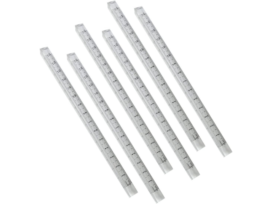 Ferramenta De Medição Triangular Transparente Para Estudantes, 15 Cm,