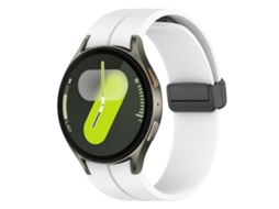 Pulseira De Silicone Dobrável Com Fivela Magnética Preta Xdfind, Compatível Samsung Galaxy Watch 7/ Fe/ 6/ 5/ 4, Perfil Elegante