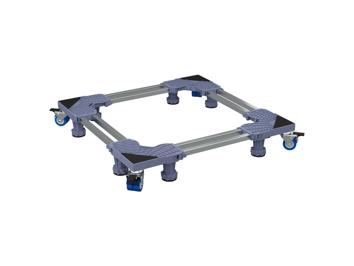 Base Para Máquina De Lavar Com Rodas Ajustável 350 Kg Vidaxl Cinzento Metal