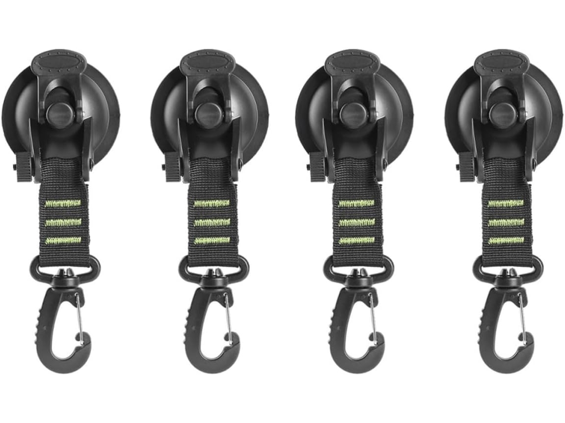 Âncoras De Ventosa Reforçadas Ounona, Fáceis De Travar Com Mosquetão, 4 Peças, Material Abs, Para Viagens Ao Ar Livre