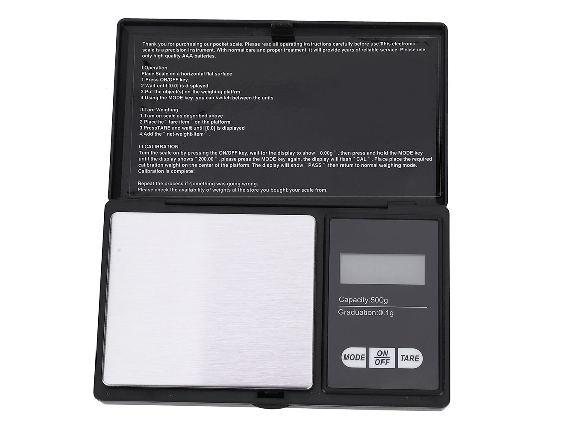 Balanza Portátil Mini Led Digital De Precisión Para Joyería Oro Plata Diamantes 500g/0.1g