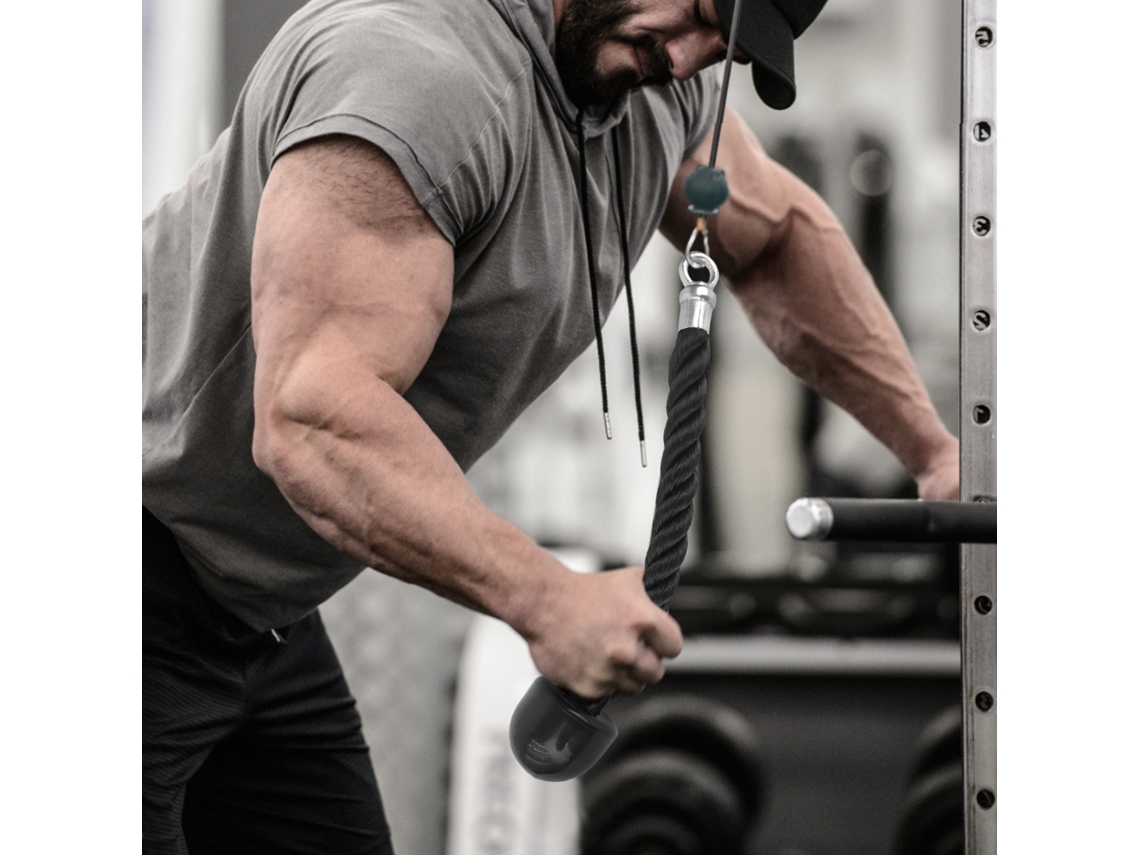 Corda De Tríceps Com Grip Único Para Exercícios De Academia E Treino Com Força De Tração Até 440lb