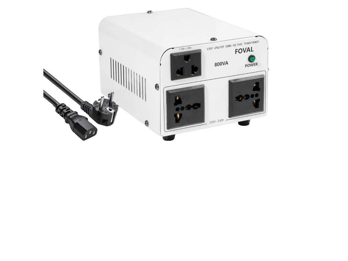 Transformador De Tensão, Conversão De Ac110v Para Ac220v, Múltiplas Classificações De Potência, Vteu-800w Branco