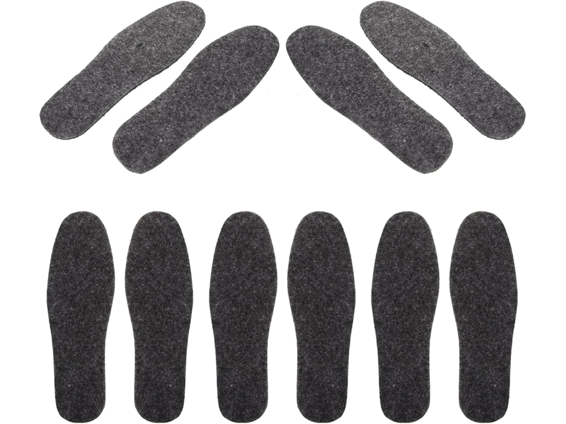 5 Pares De Palmilhas Feltro Para Calçados Inverno, Confortáveis, Absorventes De Suor E Resistentes A Odores, Ideais Para
