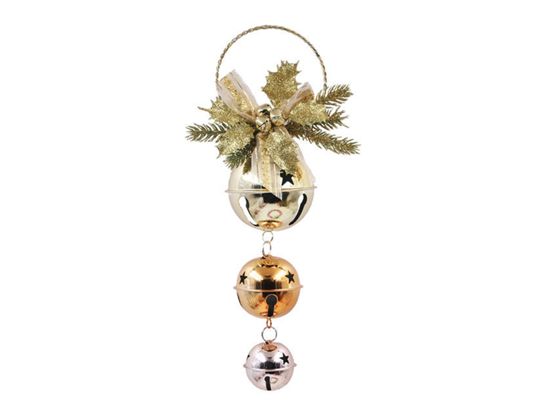 Ornamentos de Natal Pendentes com Sino e Laço KOFIHETY
