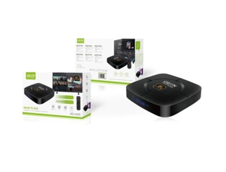 Box Tv Android 10.0 Até 4K 64Gb Rom 4Gb Ram com Visor Frontal Led GREEN LYCA G-1325 Preto .