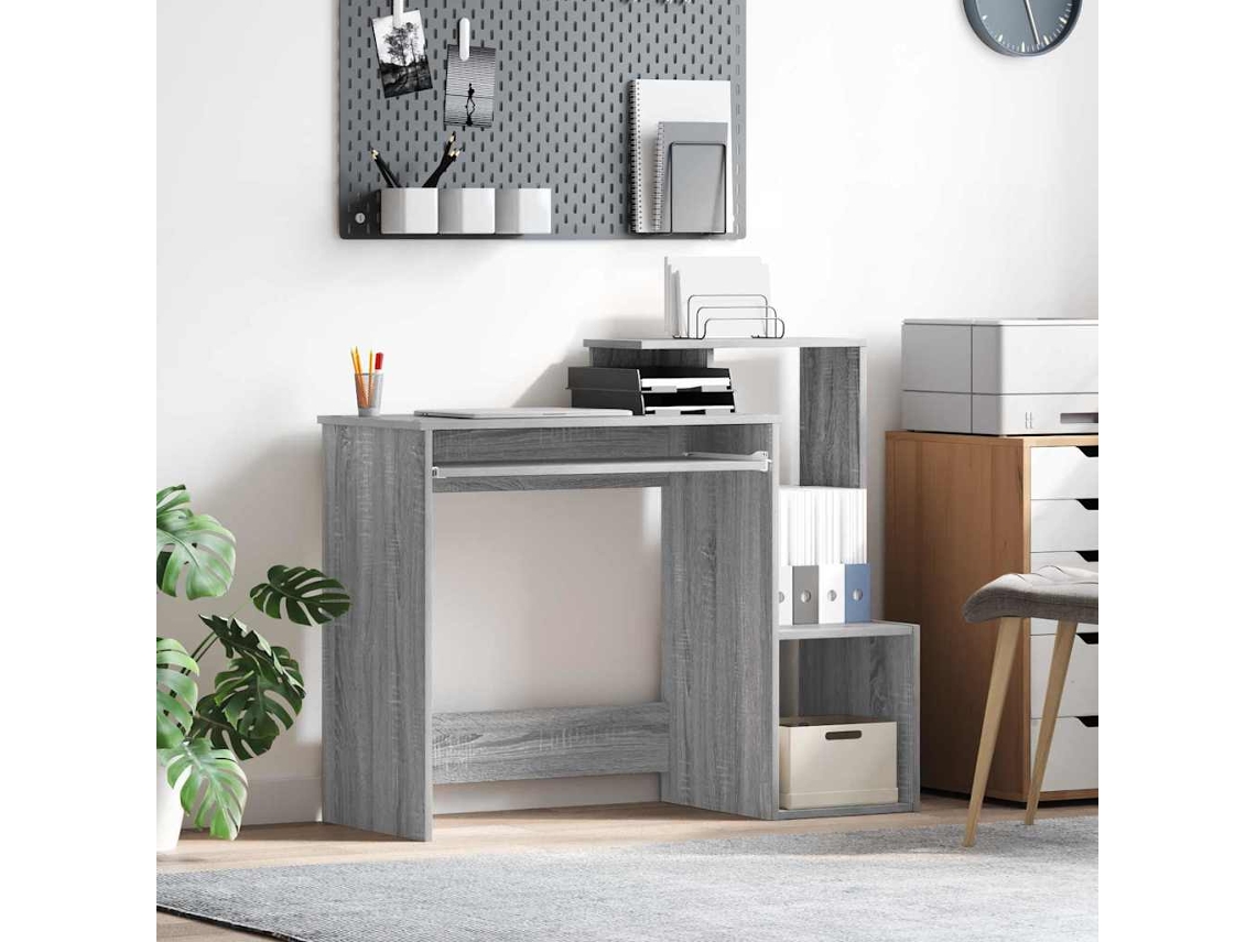 Vidaxl Mesa Cinza Sonoma 106 X 41 X 88,5 Cm Madeira Processada