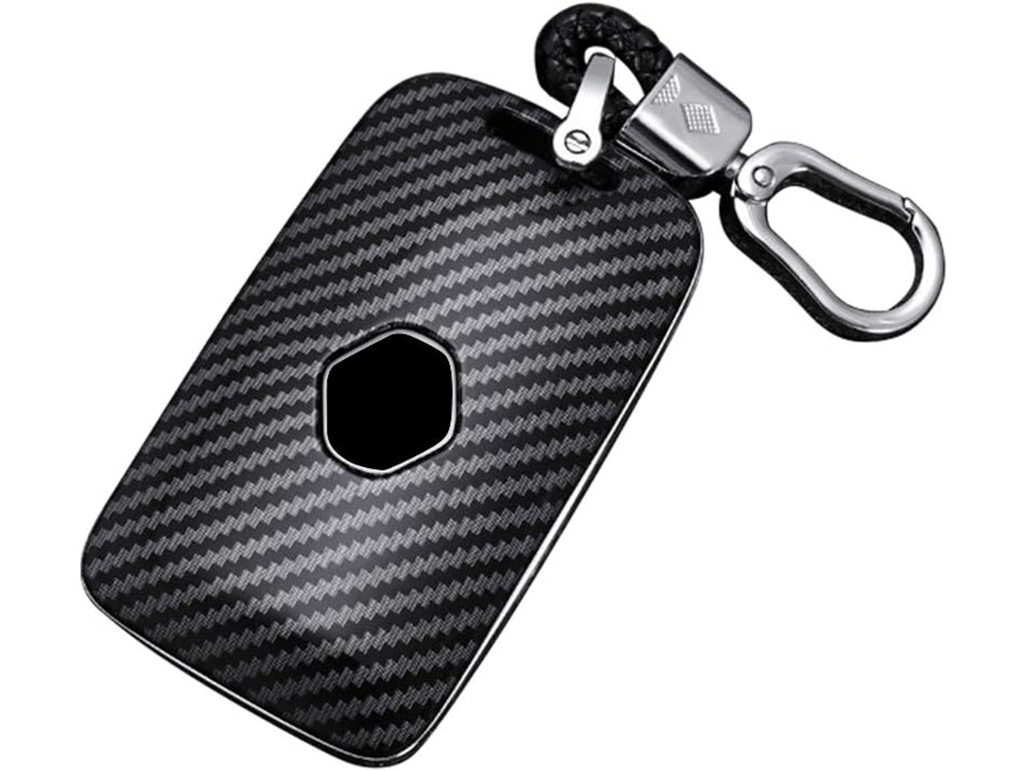 Cnswee6 Capa Para Chave Inteligente De Carro Renault Koleos Kadjar E Megane 17-2019em Abs Com Padrão Fibra Carbono