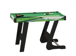 Mesa de Sinuca Dobrável 104 Cm com 16 bolas, 2 giz triangular, escova, verde | S/MARCA