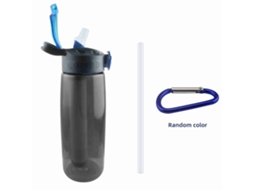Botella De Água Tritan Com Filtro, Tampa Bloqueável, Bpa Free, Leve, Antigoteo, Bússola, Viagens, Trekking, Camping, Preto