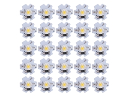 25pcs chips LED de alta potência 3W 5V 200lm 4000-4500K para luminárias DIY | S/MARCA