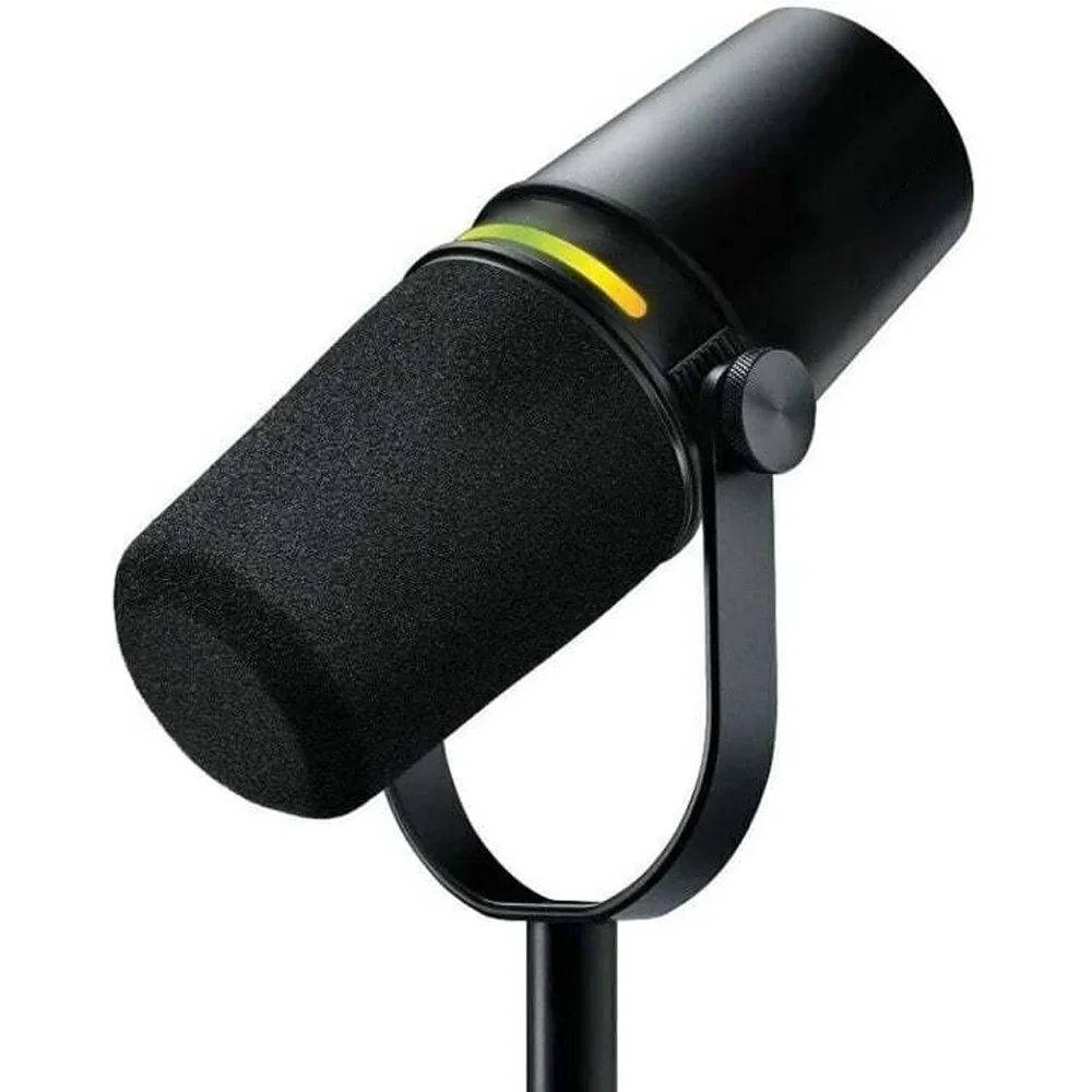 (preto) Microfone Dinâmico Mv7+ Para Gravação Em Computador E Celular