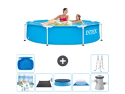 Piscina com Estrutura Redonda 244x51 Cm 8 peças S20394 INTEX