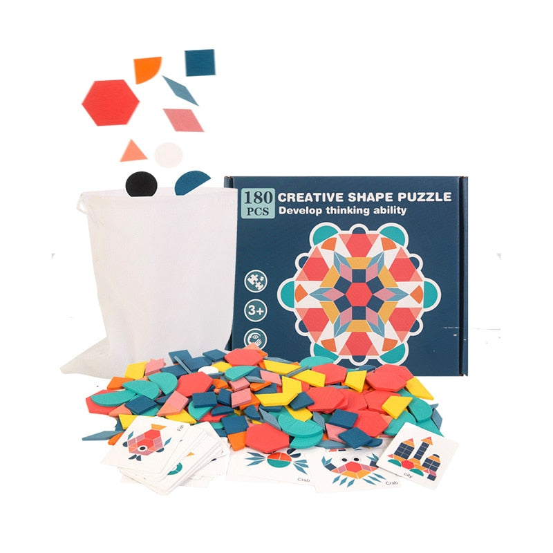 Bloco de quebra-cabeça de, Jogos de Aprendizagem Montessori de quebra- cabeça de blocos de