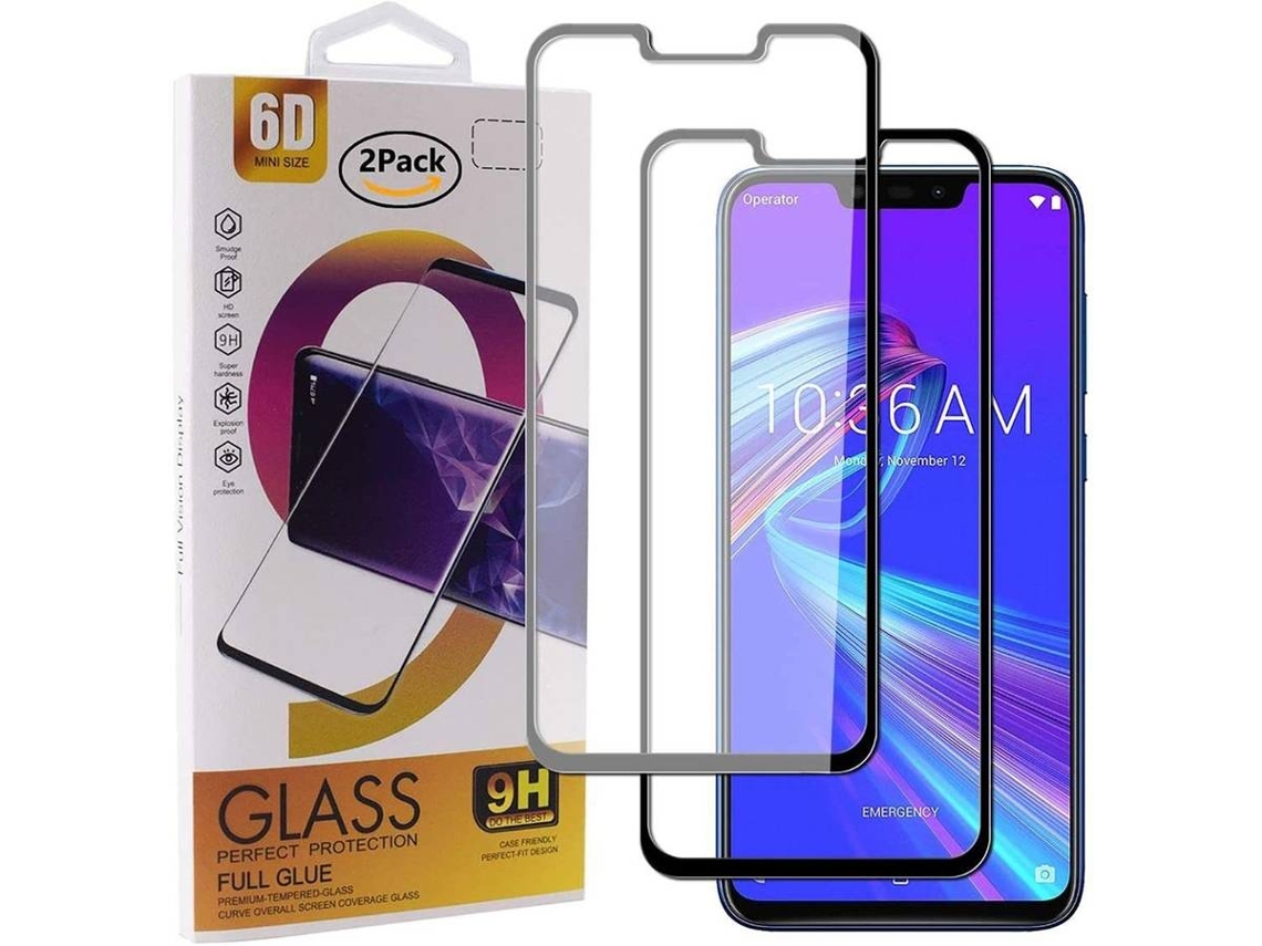 Película Vidro Temperado Asus Zenfone MAX M2 ZB633KL HONGWE. Cobertura Completa Preto