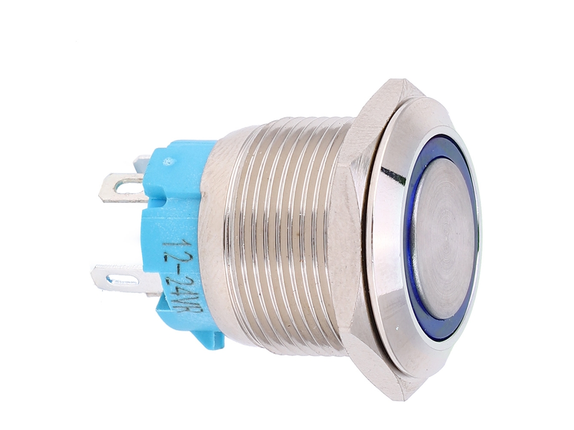 Interruptor Push button Auto bloqueio Metal 12 24vdc 4pin