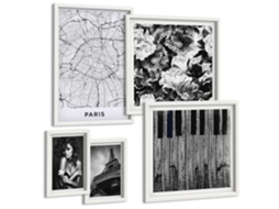 Conjunto De Pinturas Estilo Parisiense Arquitetura Elegante Espelharte (5 Peças)