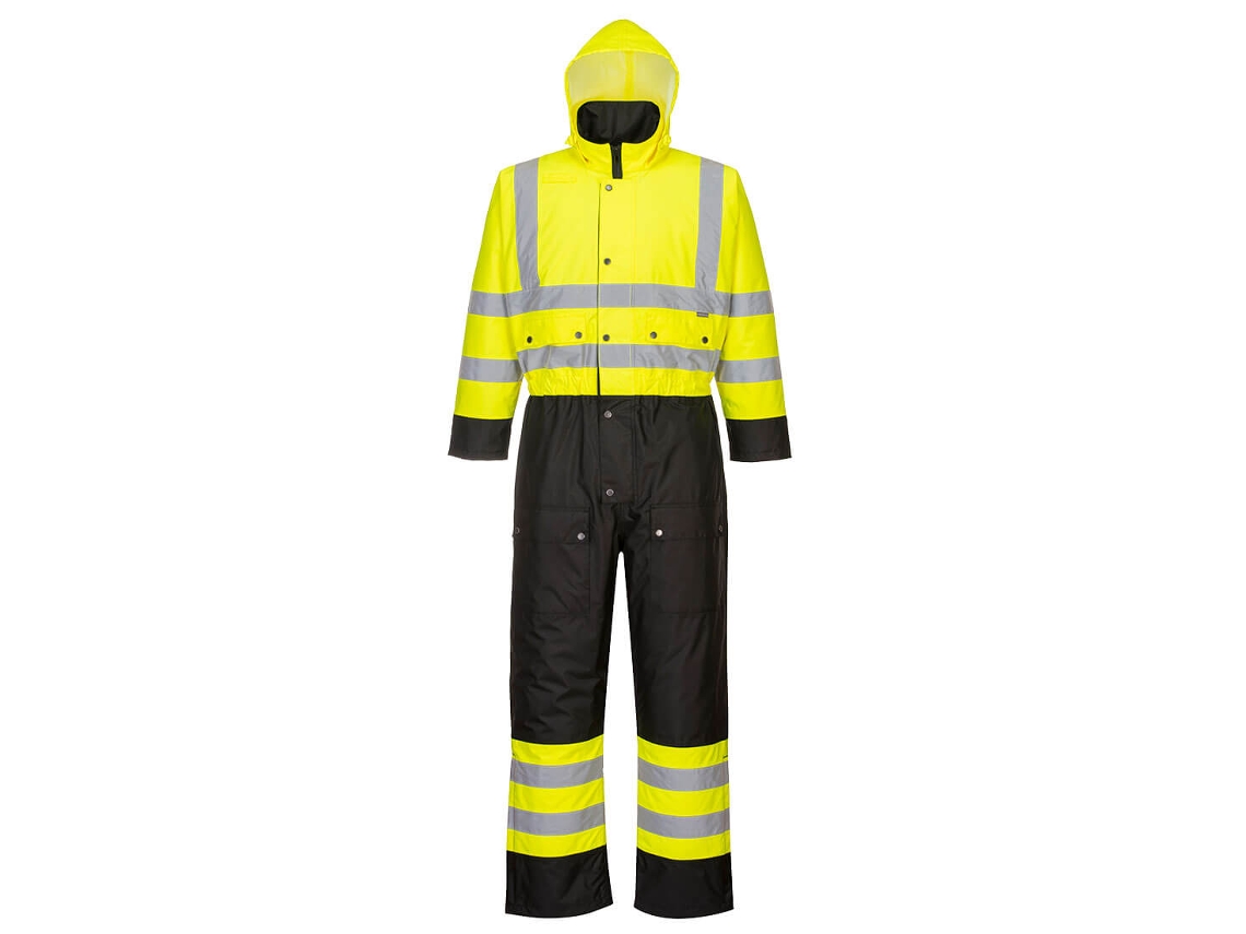 Macacão De Inverno Com Contraste De Alta Visibilidade / Laranja Marinho / M Portwest