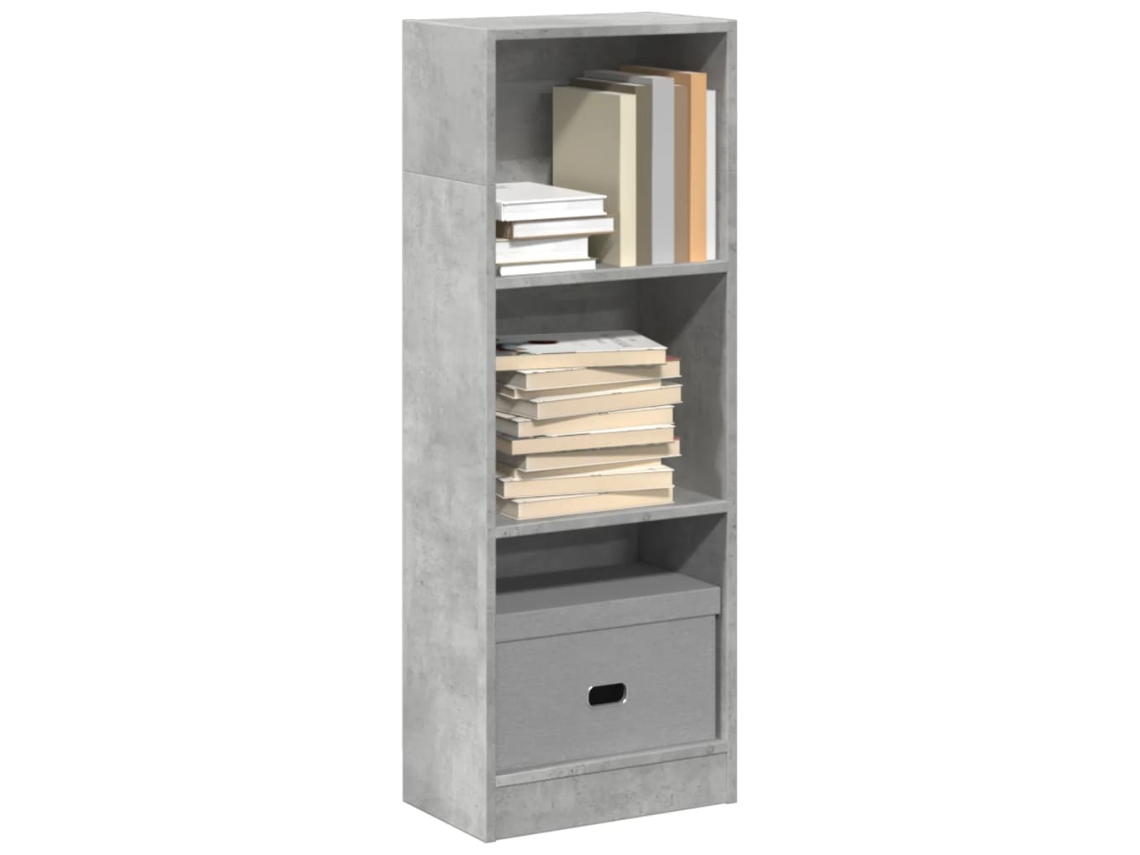 Estante Para Livros | Gabinete De Livros | Estante 40x24x109 Cm Derivados De Madeira Cinzento Cimento