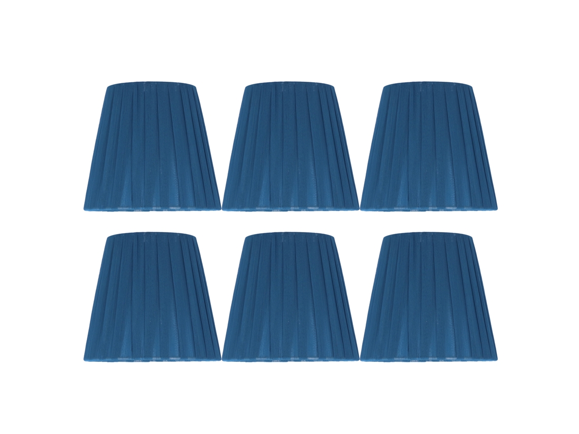2026 6pcs Lâmpada de Tela Moderna Simples para Candelabro de Clip e Lâmpada de Parede Azul