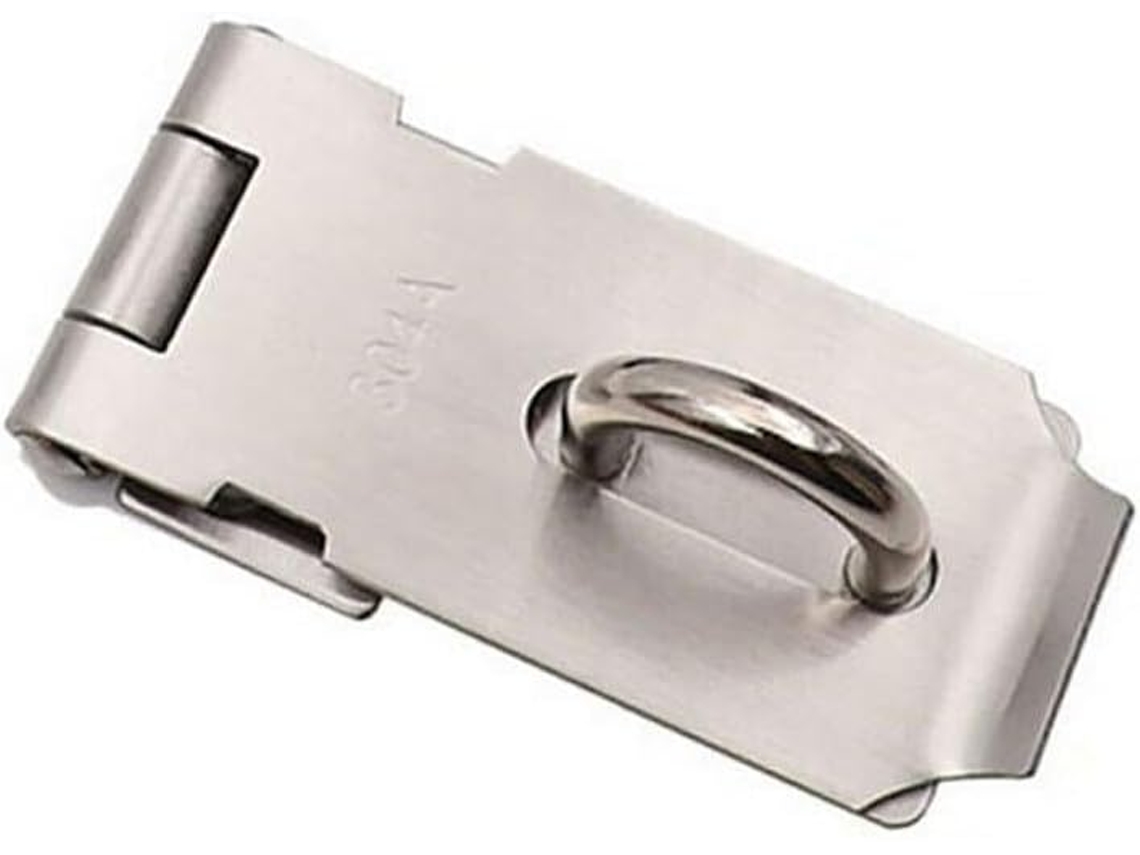 Fechadura De Aço Inoxidável Portas Armários E Gavetas Com Trava Segurança Compatibilidade Cadeado 7, 6cm