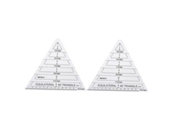 Conjunto De 2 Réguas Triangulares Transparentes De Acrílico Para Patchwork E Corte