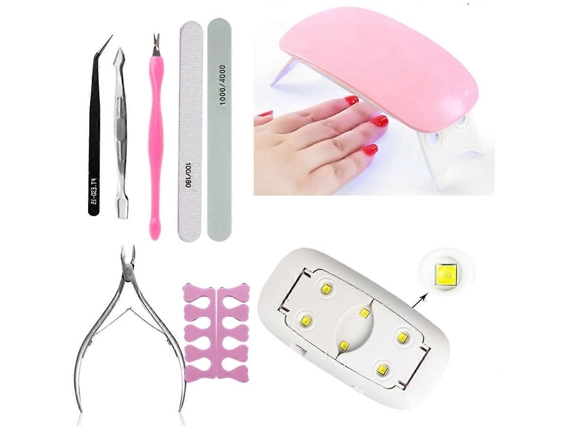 Conjunto de Unhas Uv Led Lamp Secador Gel Kit Esmalte Ferramentas Manicure Broca Elétrica para GOKOCO