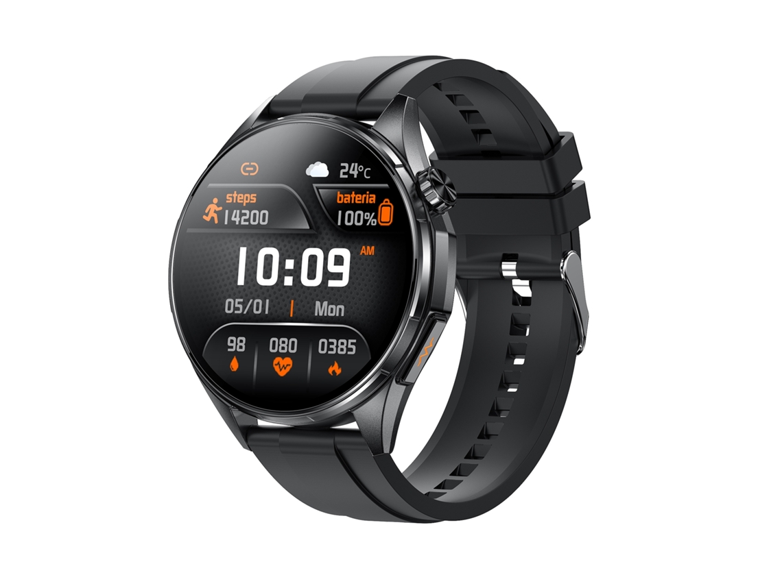 Smartwatch Chronus Ecg Hrv Ecrã 1,46 Polegadas Chamadas Bluetooth 170+ Modos Desportivos Ip68 Preto