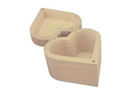 Caixa Magnética De Madeira Em Forma De Coração Dtm