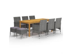 Dining Set, Dining Sets Vidaxl Cinzeto Madeira De Acácia (n/a)