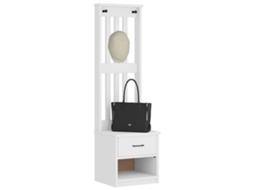 Vidaxl Árvore De Hall Sandnes Branca 45x40x159,5 Cm Madeira Maciça De Pinho