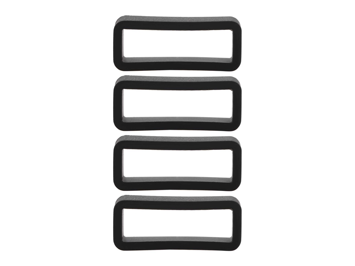 4pcs Fivela Segurança Couro Silicone Pulseira Swatch 22mm