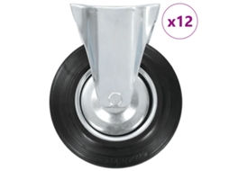 Vidaxl 12 Pcs Fixed Casters 200 Mm