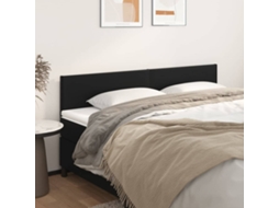 Vidaxl Cabeceiras Preto 200x5x78/88 Cm Couro Artificial