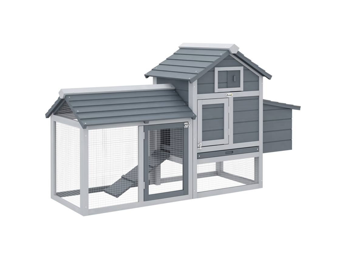 Pequeno Galinheiro Cottage Galinha Suporte de Sol. 150,5l X 54w X 87h Cm Madeira Maciça Multiequipamento Ge