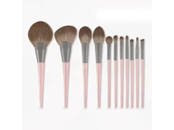 Conjunto de 11 Pincéis de Maquiagem Rosa, Feitos com Cerdas Sintéticas. MDUG