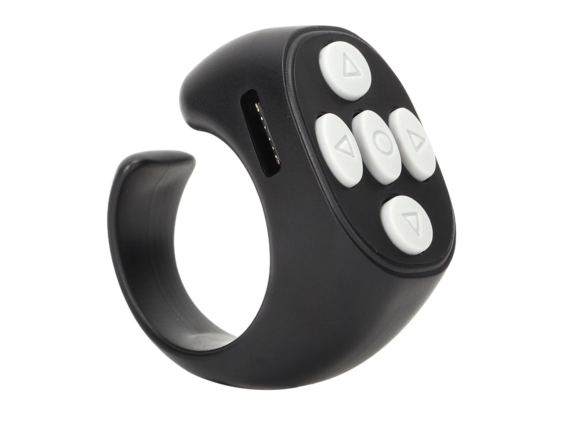 Controle Remoto Bluetooth 5.3 Com Anel Lateral E Balanço Para Celular, Obturador De Câmera, Controle Remoto Para Selfie, Vídeo E Leitura.