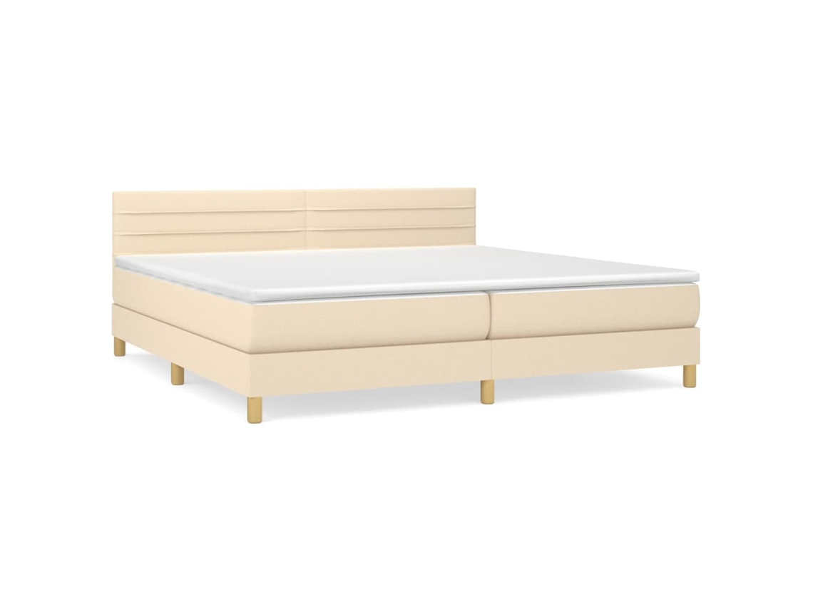 Box Spring Bed, Box Spring Beds Vidaxl Creme Tecido (200 X 200 Cm)