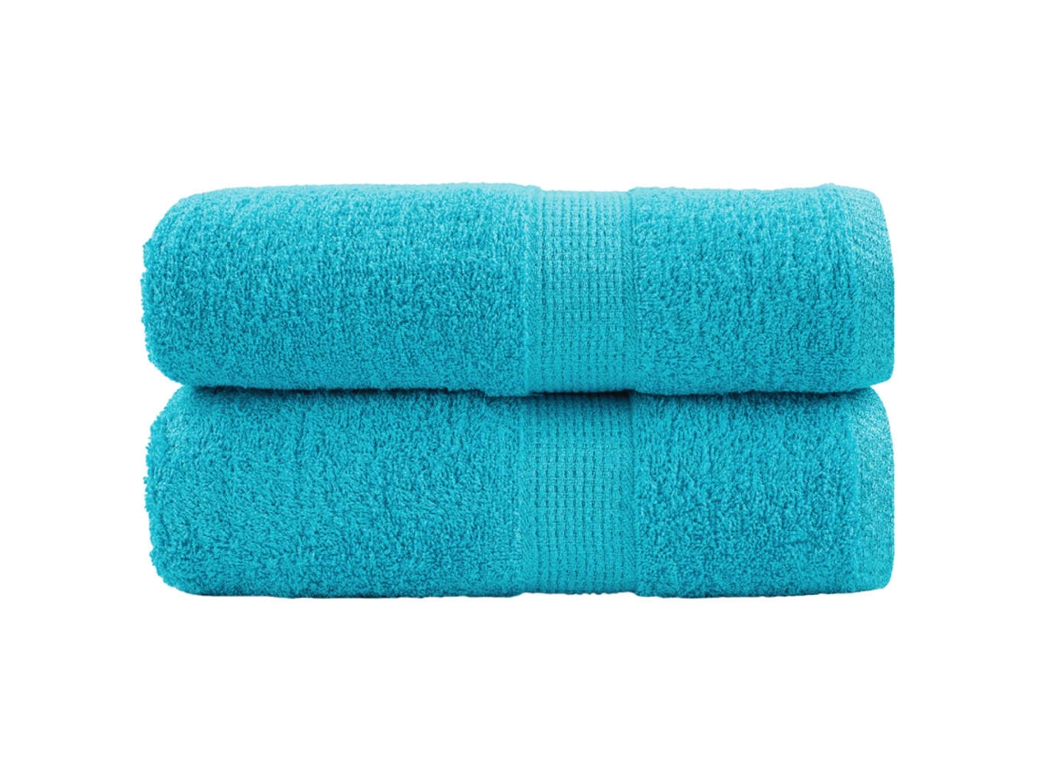 Vidaxl Toalhas De Bidé Premium Solund 2 Pcs 30x50 Cm 600 Gsm Turquesa