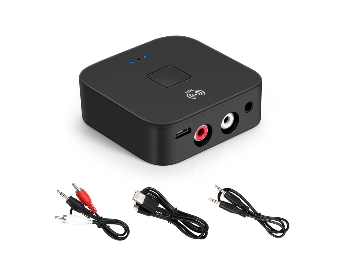 Adaptador de áudio Bluetooth 5.0 ZYBLSSBB para colunas com entradas aux de 3,5 mm ou RCA