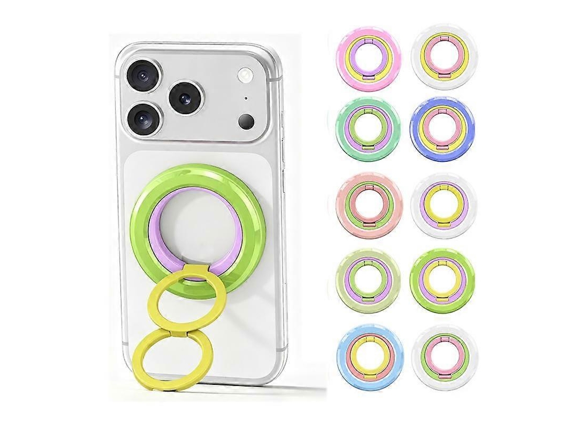 Suporte Magnético Para Celular Macaron Com Anel Duplo