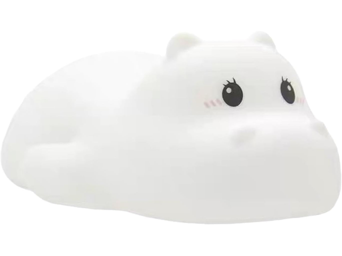 Luminária Noturna Fofa De Silicone Para Crianças, Com Formato De Animal, Colorida E Recarregável Por Toque.