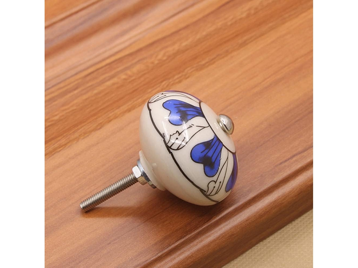 Puxador De Porta 1 Em Cerâmica Para Gaveta De Quarto, Armário, Guarda-roupa, Móveis