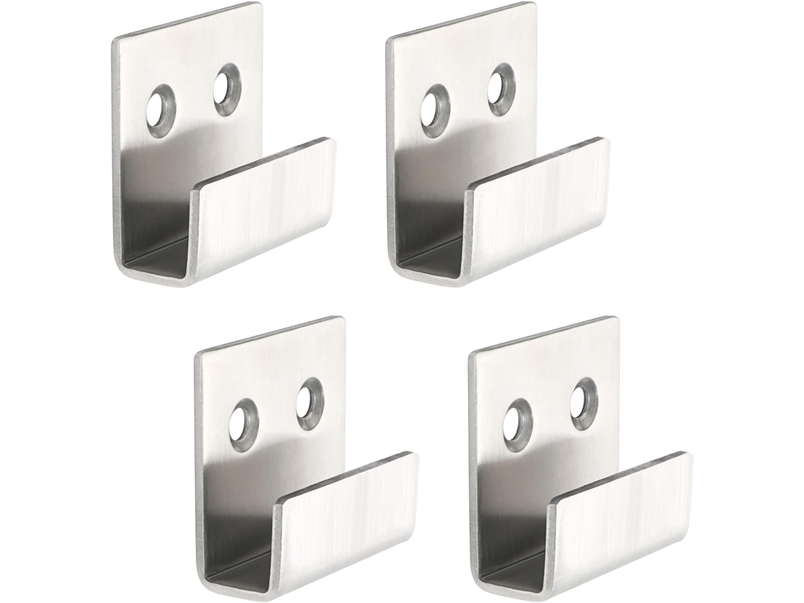 Ganchos Para Trilho De Quadros Em Aço Inoxidável, Grampos Pendurar Espelhos, Kit Suportes Robusto, 4 Peças (10 Mm Largura Interna -aquaforge