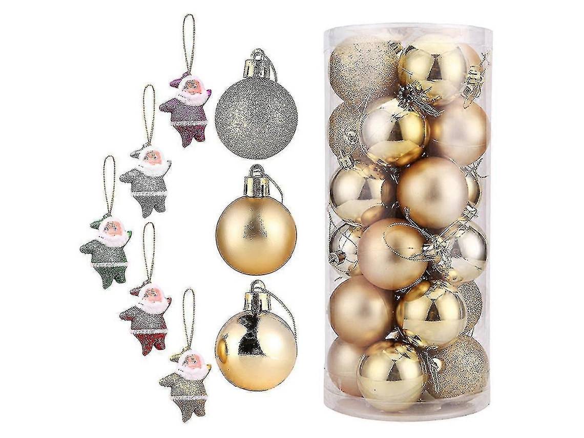 24 Enfeites De Árvore De Natal 6 Papais Noéis Olysi Shop