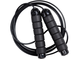 Corda De Pular Antiderrapante Yardwe, Revestida Em Pvc, Com Rolamento De Esferas, Em Eva Preto