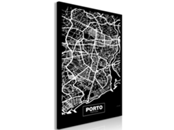 Quadro ARTGEIST Negative Map: Porto (1 Part) Vertical (80x120)