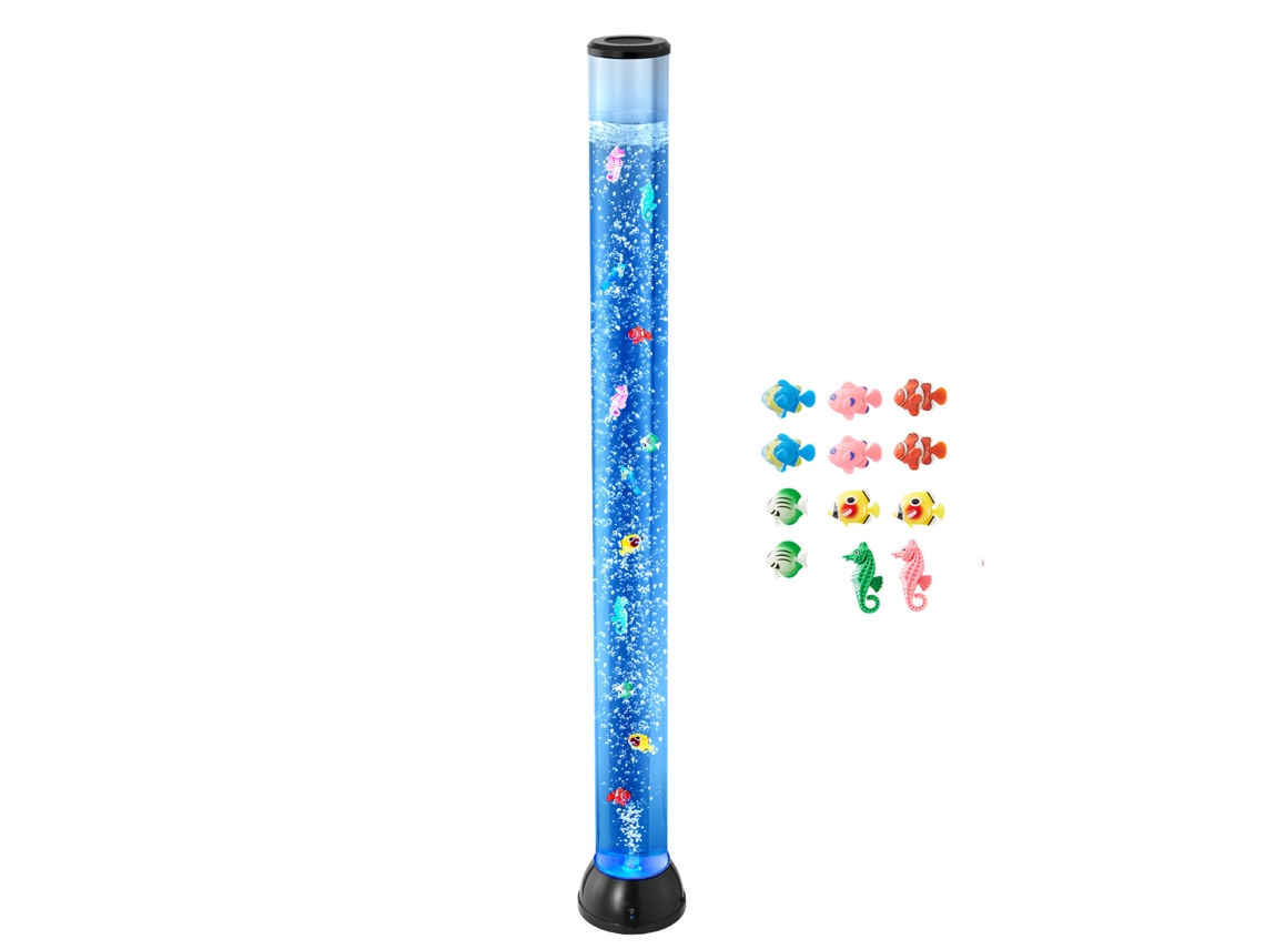 Lâmpada Sensorial De Bolhas Succebuy 1,2 M 10 Peixes Flutuantes 16 Efeitos De Cor